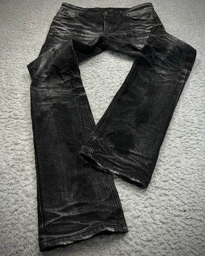 Of The Neige Charcoal Whisker Washed Bootcut Denim