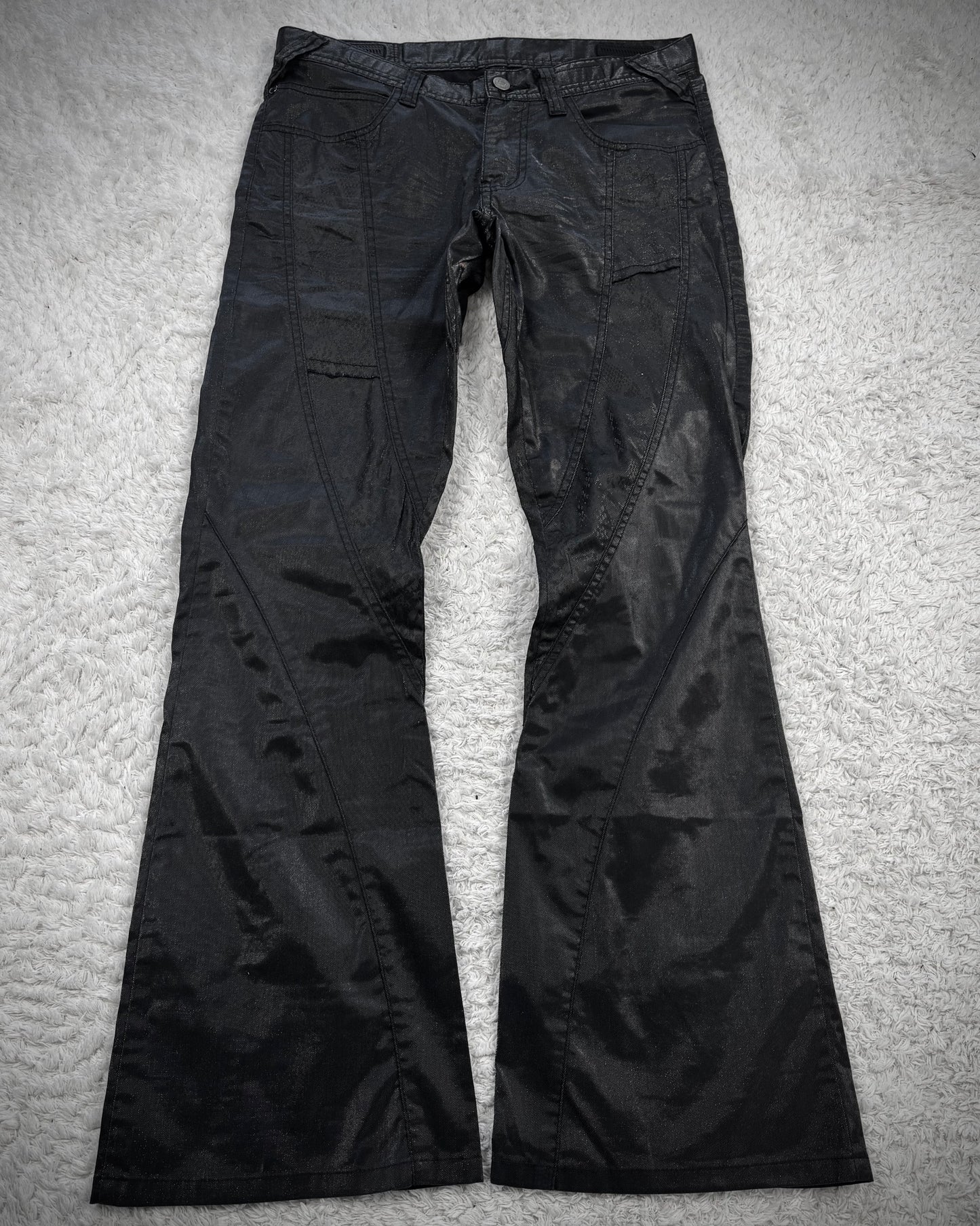 Tornado Mart Python Luster Flared Pants
