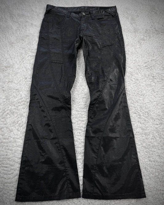 Tornado Mart Python Luster Flared Pants