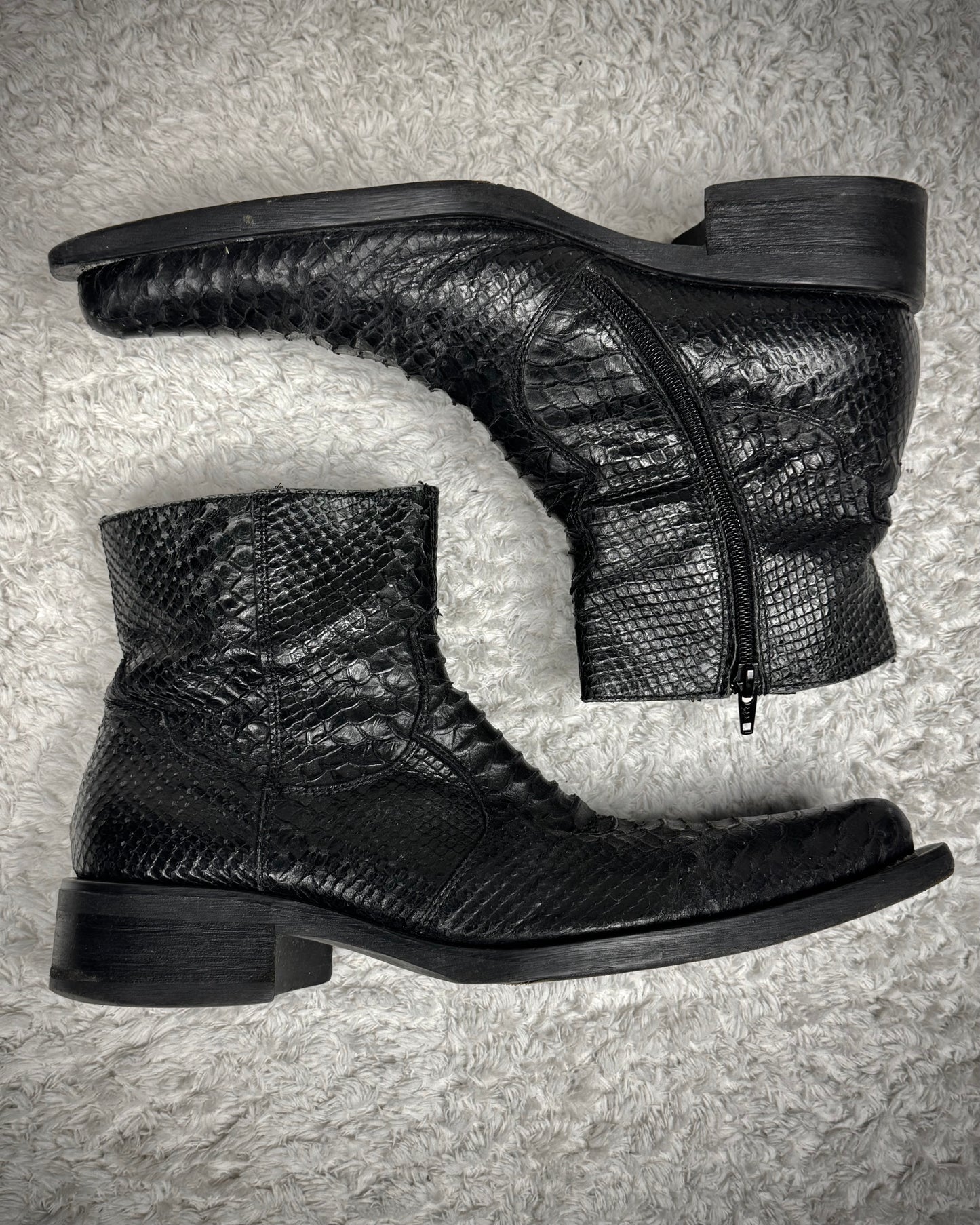 Italian Python Scales Dress Boots