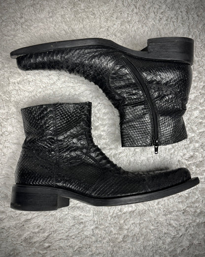 Italian Python Scales Dress Boots