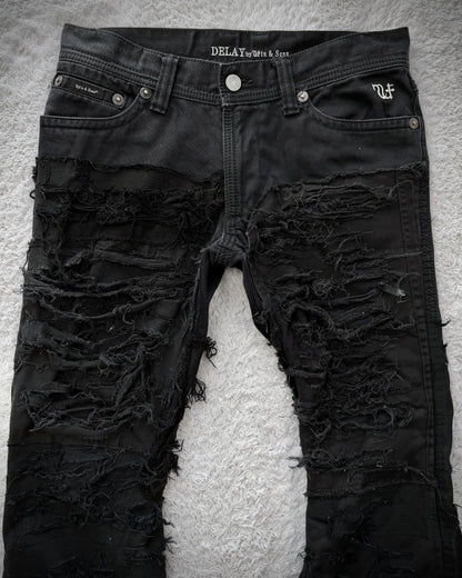 Delay by Win & Sons Crash Reconstructed Bell Bottom Flared Pants