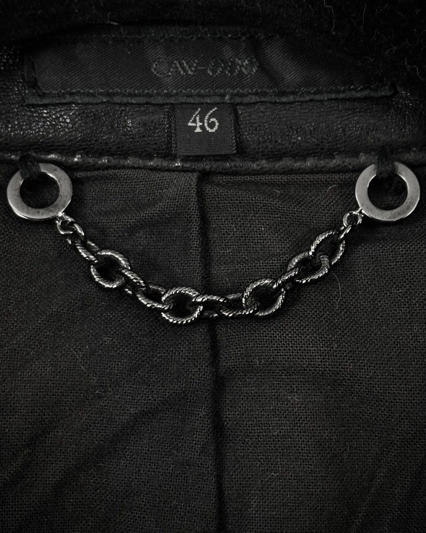 CAV-000 Chained Full-Grain Leather Jacket