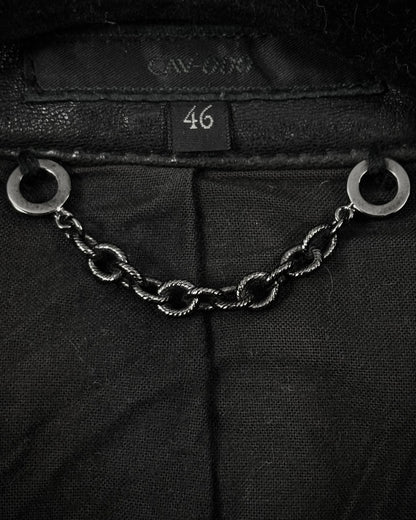 CAV-000 Chained Full-Grain Leather Jacket