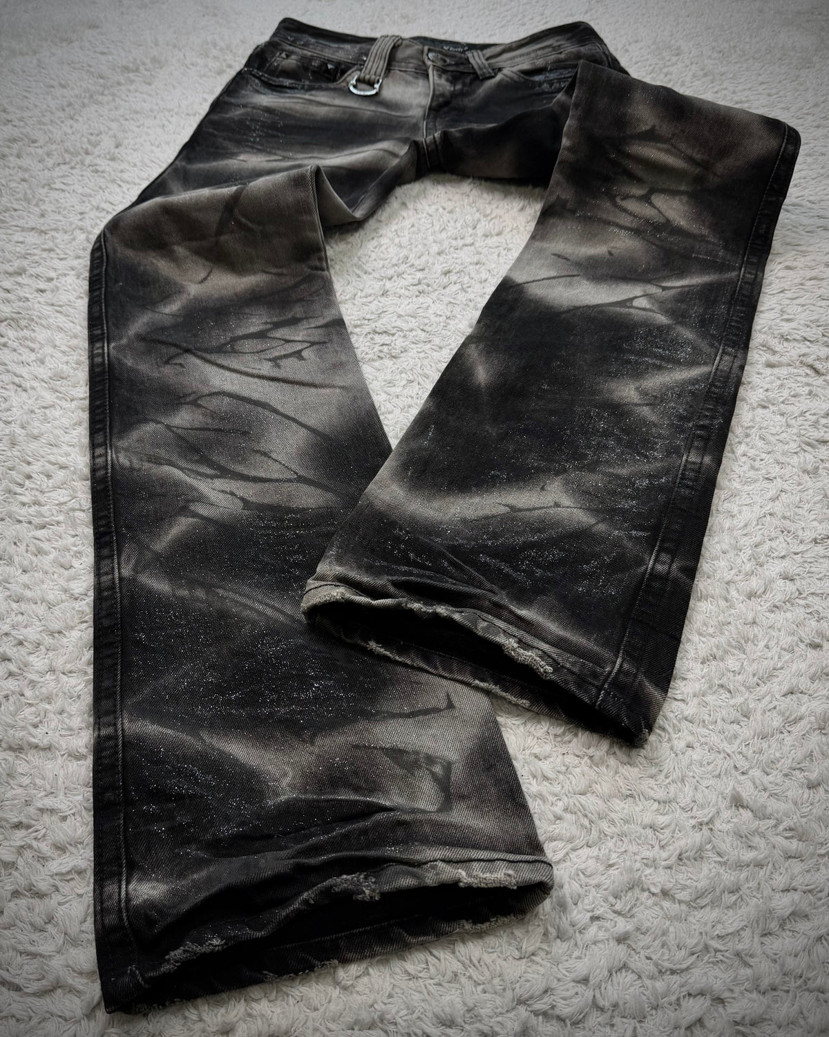 Xfrm Clawmarks Luster Coated Flared Jeans