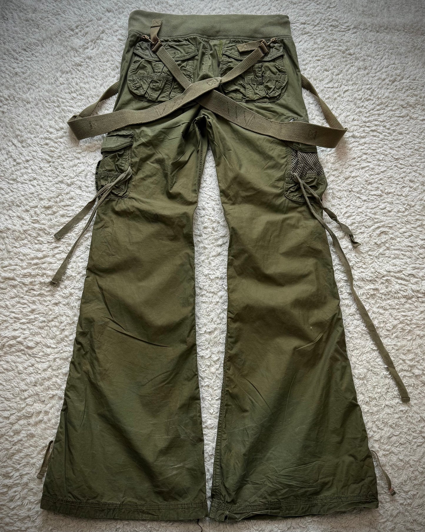 G.O.A Flared Military Suspender Cargo Pants