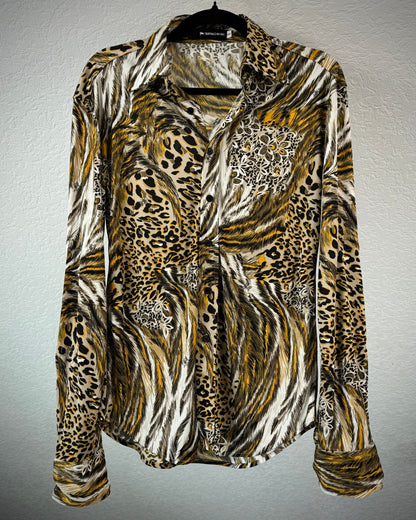 Buffalo Bobs Leopard Peacock Button Up Shirt