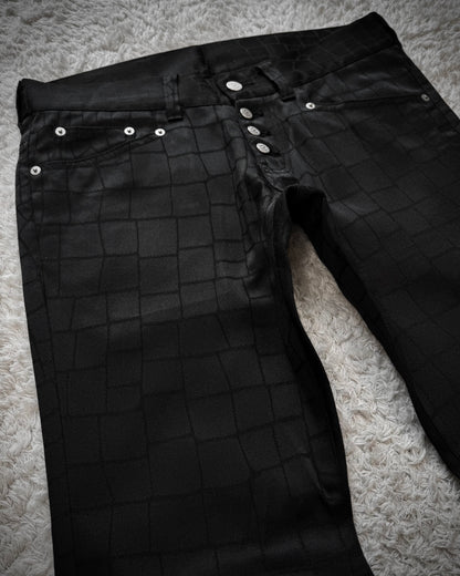 Tornado Mart Crocodile Woven Flared Dress Pants