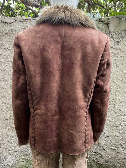 Schlüssel Scar Stitched Fur Jacket