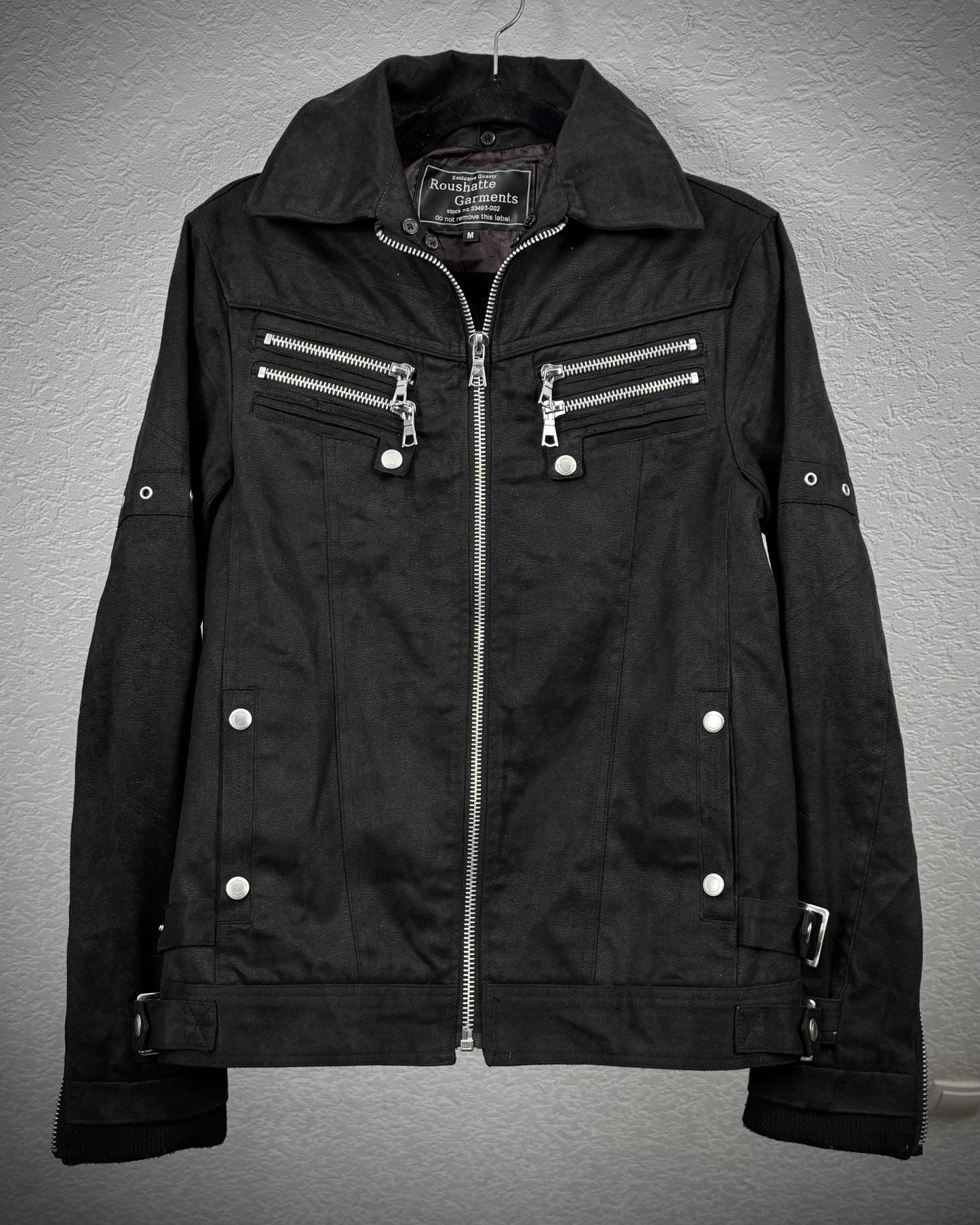 Roushatte Zippered Suede Jacket