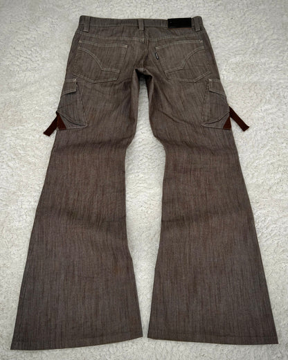 Tornado Mart Vintage Lace Up Flared Pants