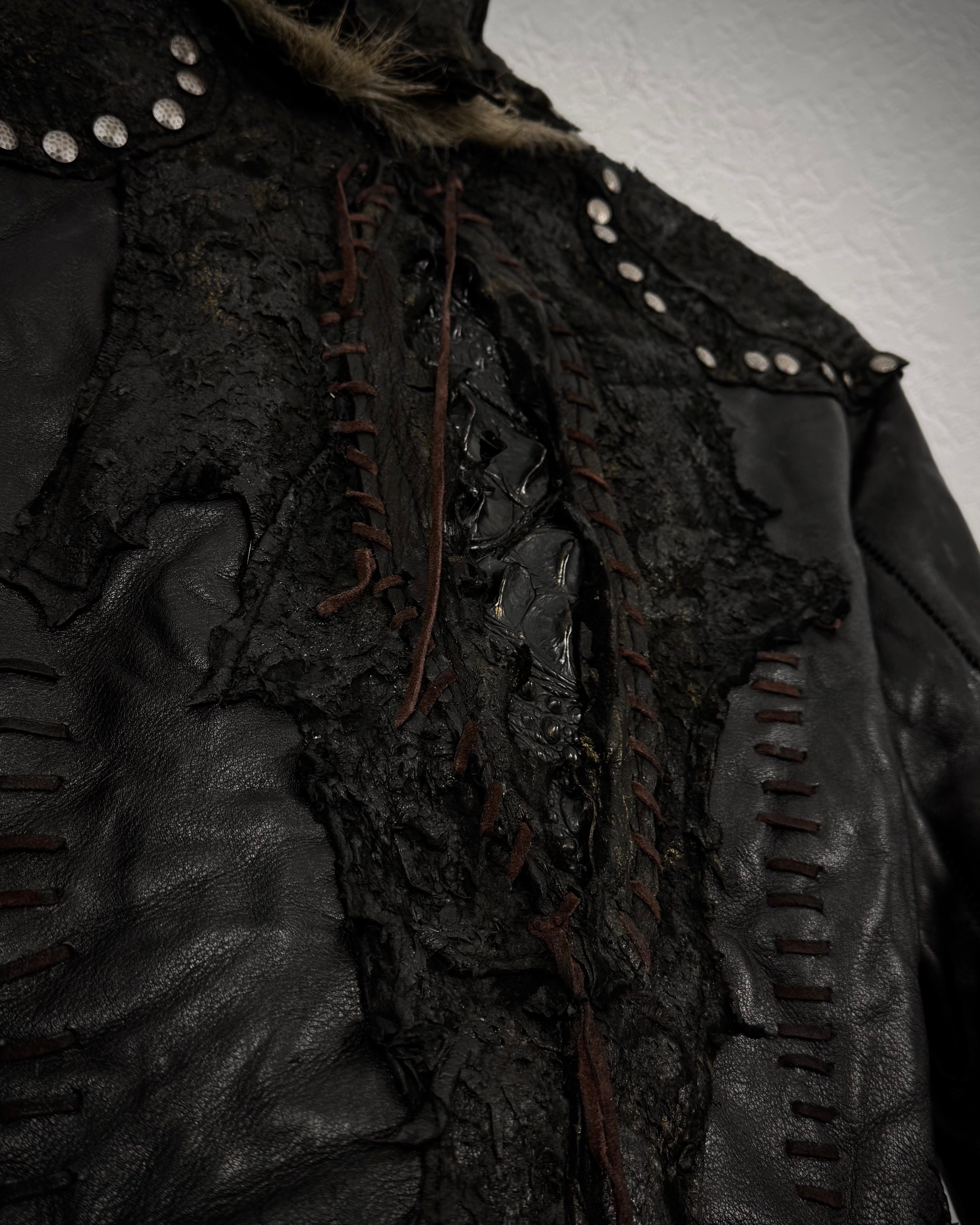 ジャケット・アウター 1vfudie Post-Organic Leather Jacket 1vfudie “Post-Organic” Leather Jacket – Paroxa