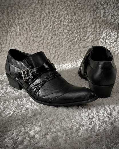 Boredom Belted Pointed Dress Boots