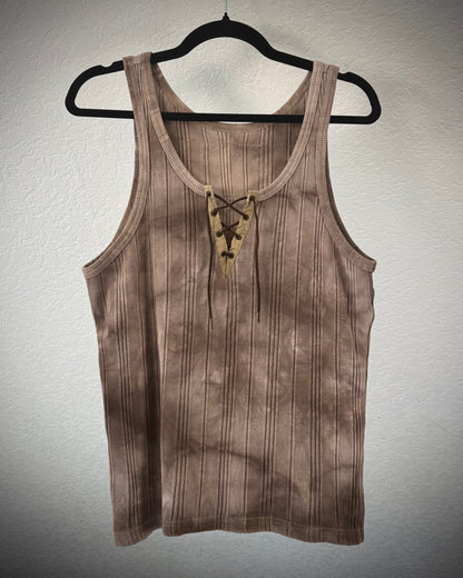 Tornado Mart Lace Up Vintage Tank Top