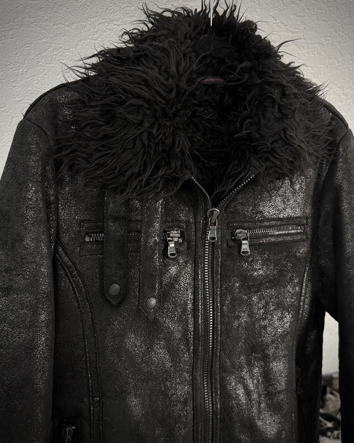 Custom Culture Luster Textured Full Fur Jacket