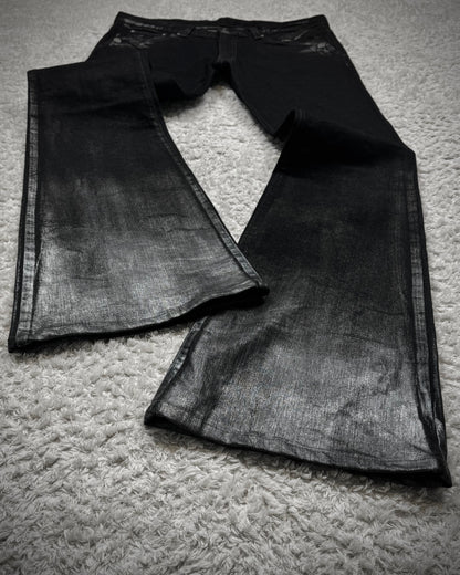 Tornado Mart Silver Faded Flared Jeans