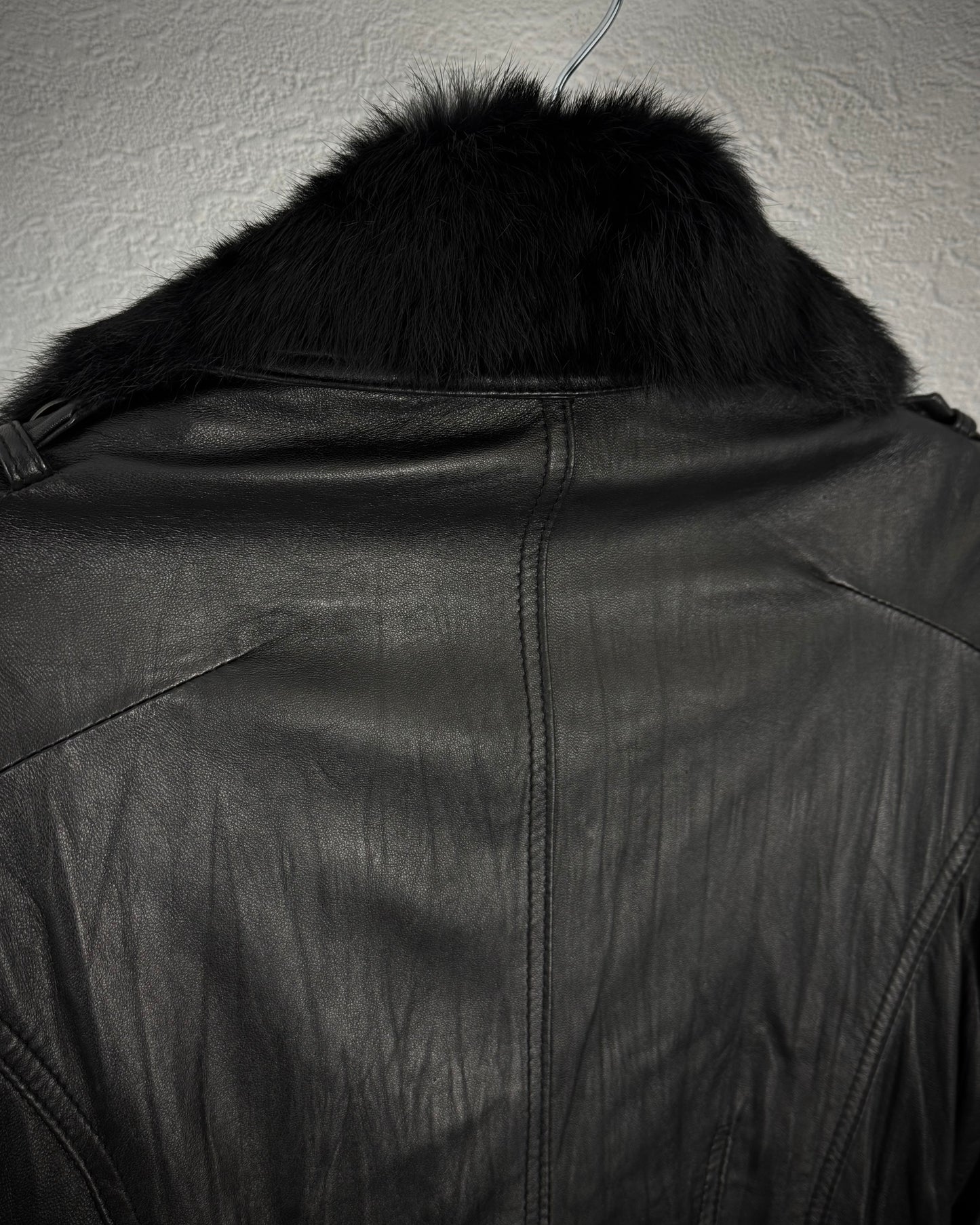 Fuga Fur Napoleon Leather Jacket