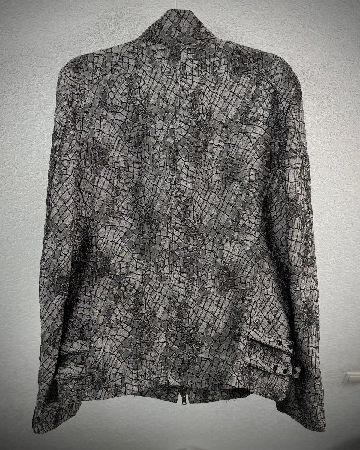 Tornado Mart Crocodile Woven Double Zip Jacket