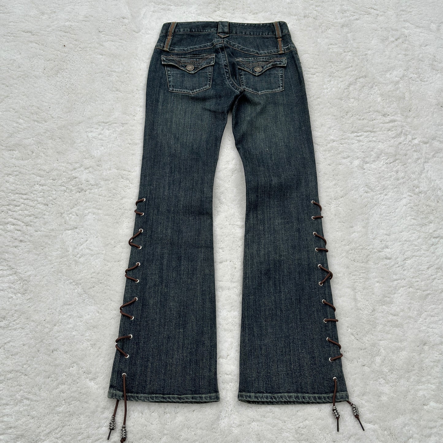 BCBG Lace-Up Denim