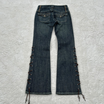 BCBG Lace-Up Denim