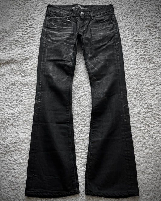 Vanquish x Murder License Waxed Clawmarks Bootcut Jeans