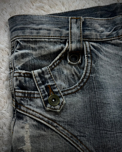 Semantic Design Honeycomb Washed Flared Jeans