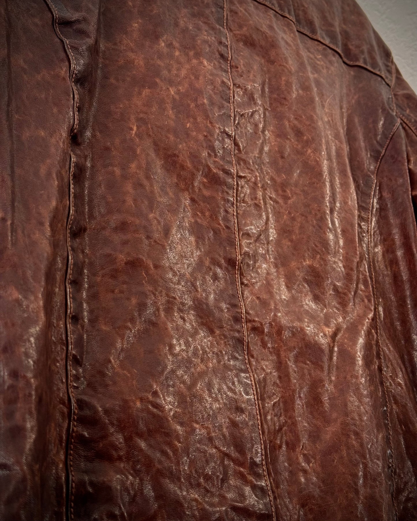 Pureté Rust Quilted Leather Jacket