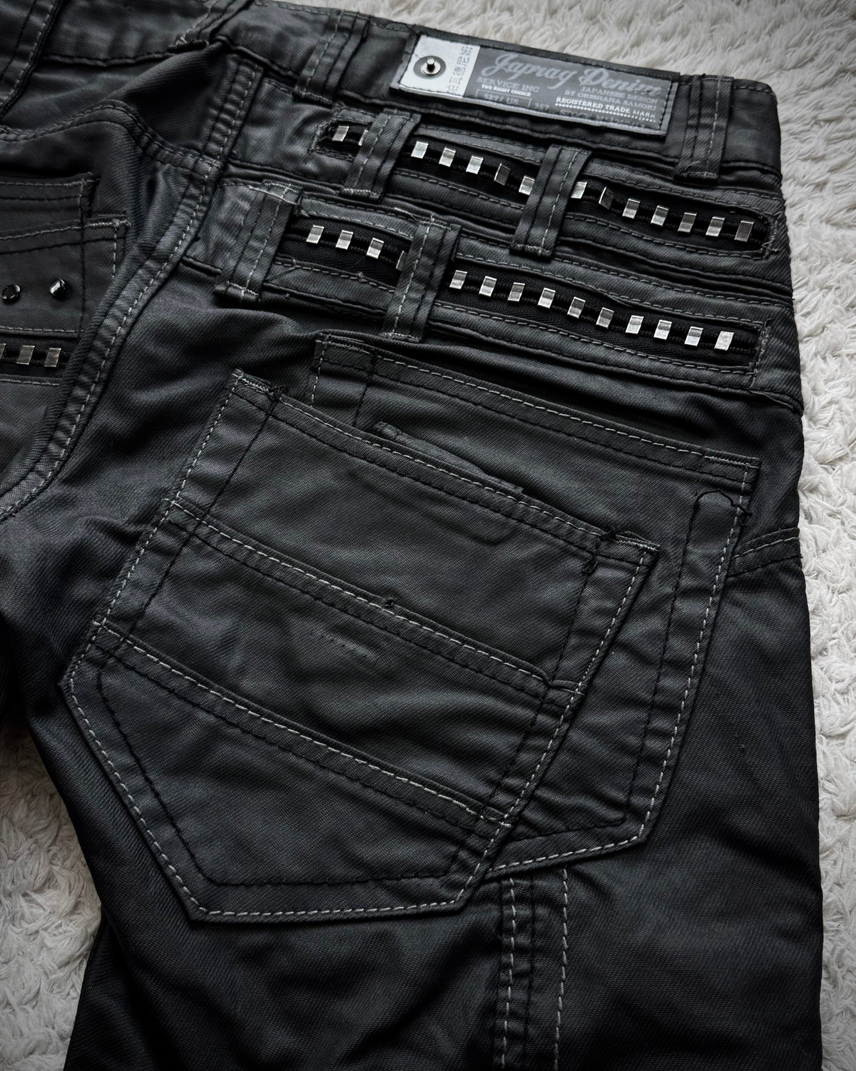 Japrag Denim Waxed Stapled Multi Panel Jeans
