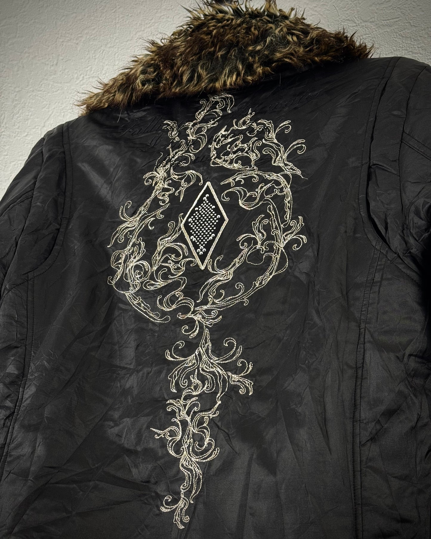 Midas Fur Layered Embroidered Jacket