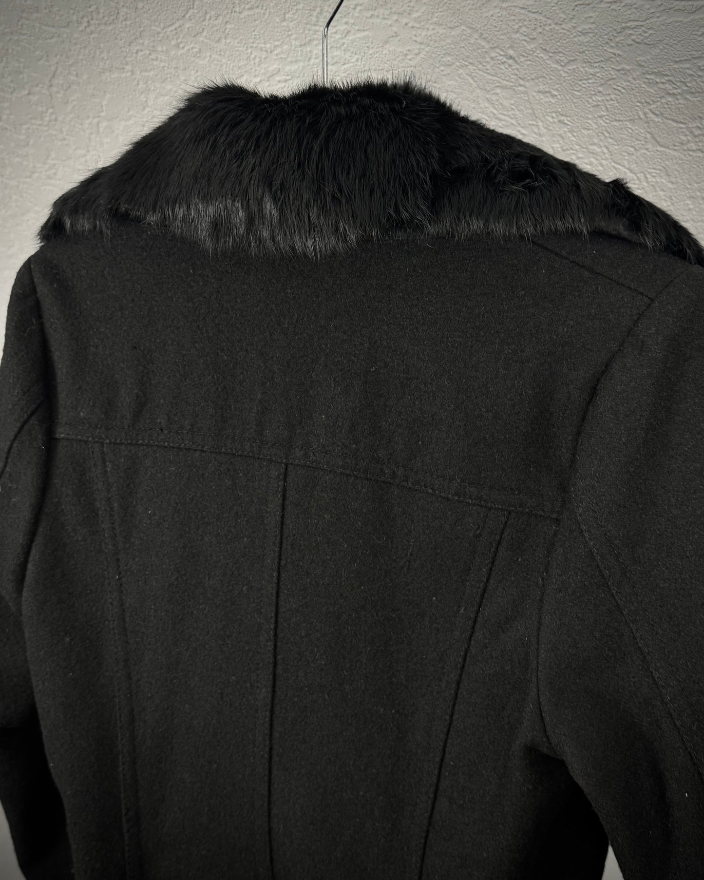 Fuga Fur Collar Napoleon Wool Jacket