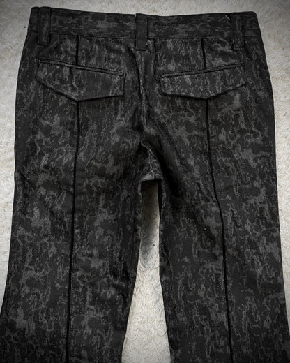 Tornado Mart Shadow Pattern Bell Bottom Flared Pants