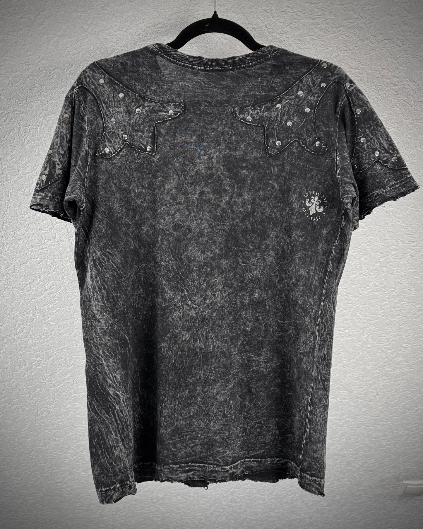 Affliction Studded Distressed T-Shirt