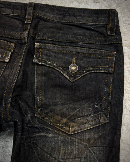 Agate Honeycomb Mud Washed Jeans