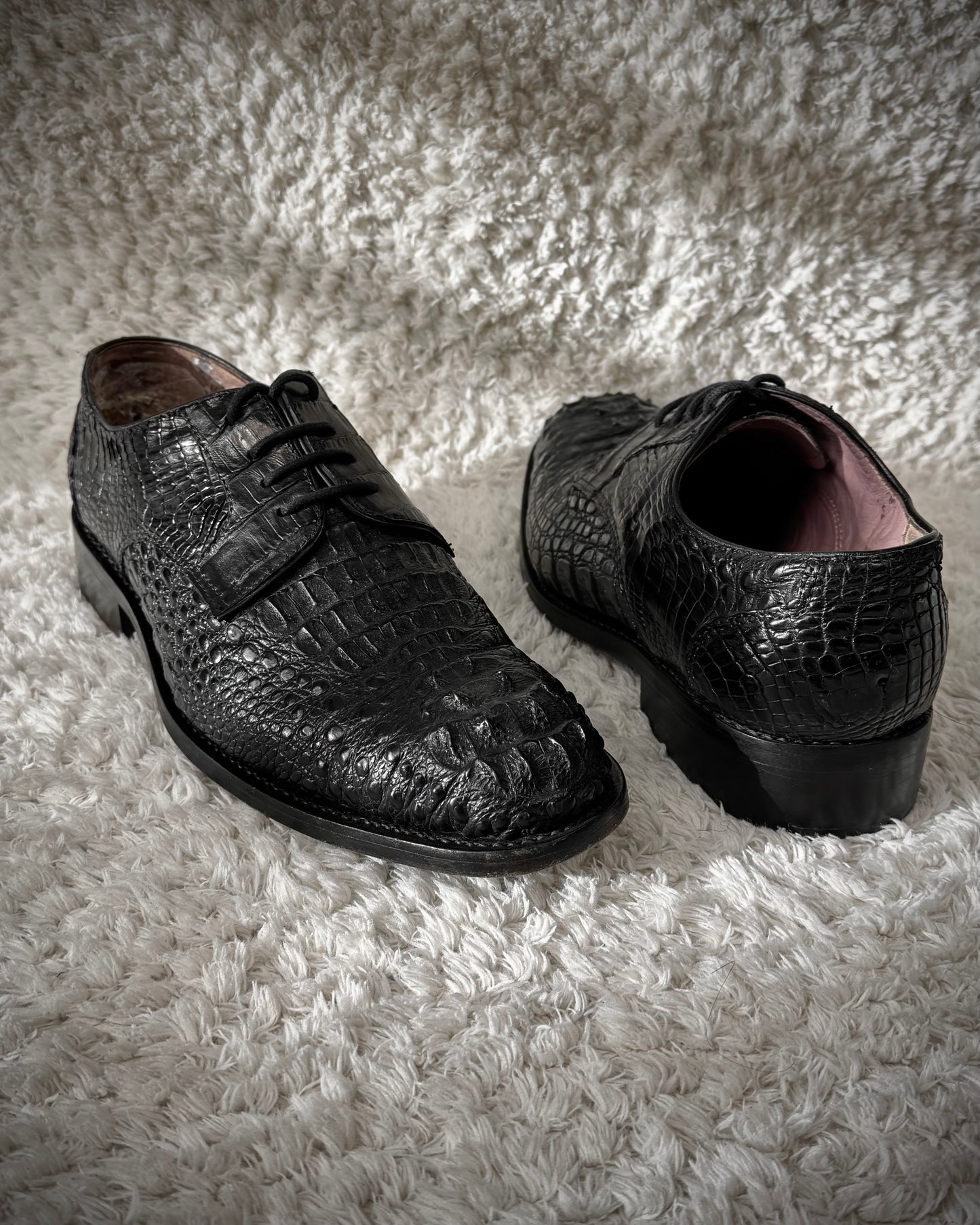 Depth Sculpted Crocodile Leather Boots