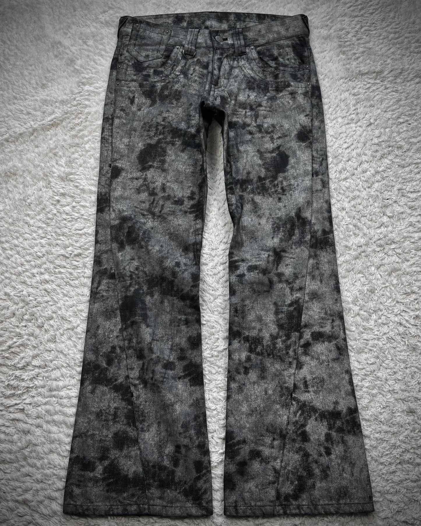 Tornado Mart Luster Ash Washed Spiral Flared Pants