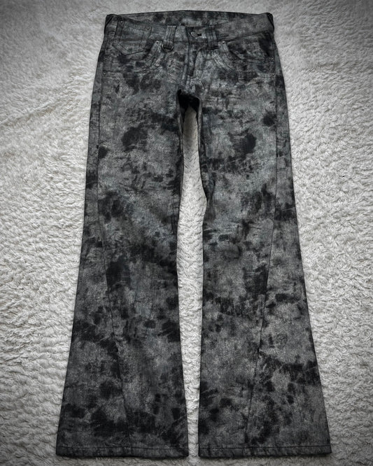 Tornado Mart Luster Ash Washed Spiral Flared Pants