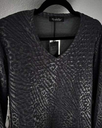 Tornado Mart Leopard Zebra Pattern Longsleeve