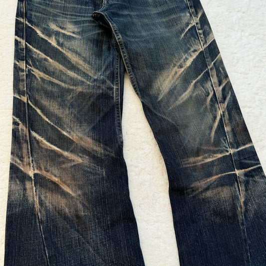 Tornado Mart Mud Washed Flared Jeans
