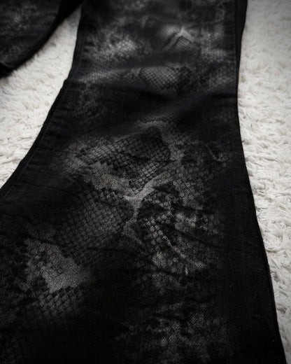 Tornado Mart Python Shadow Flared Jeans