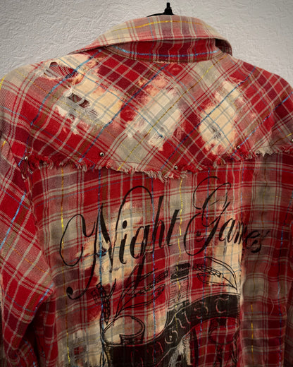 Lagust Crashed Farmer Flannel Button Up Shirt