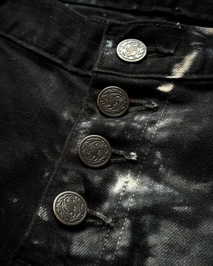 Dee Dee Marble Washed Bell Bottom Flared Jeans