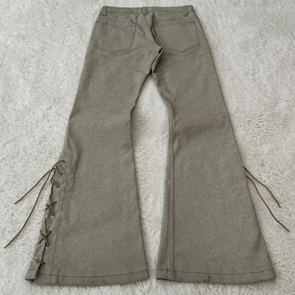 Tornado Mart Bell Bottom Lace-Up Pants