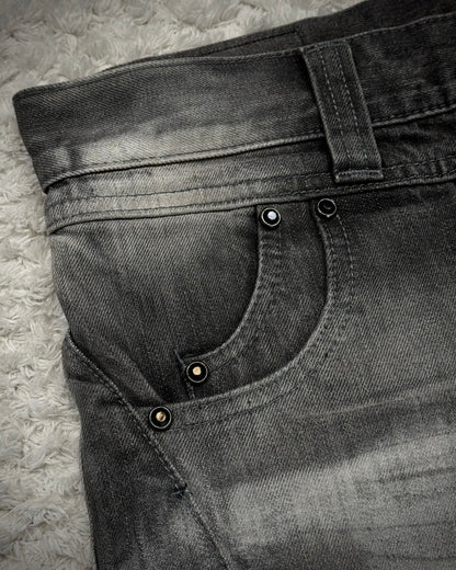 Semantic Design Leopard Clawmarks Washed Flared Jeans