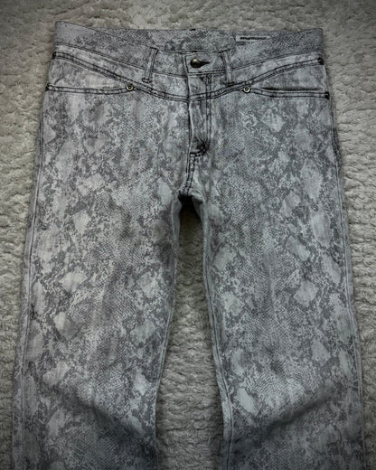 Semantic Design Python Pattern Flared Jeans