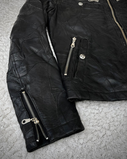 Army Of No! Scar Stitched Leather Patchwork Jacket