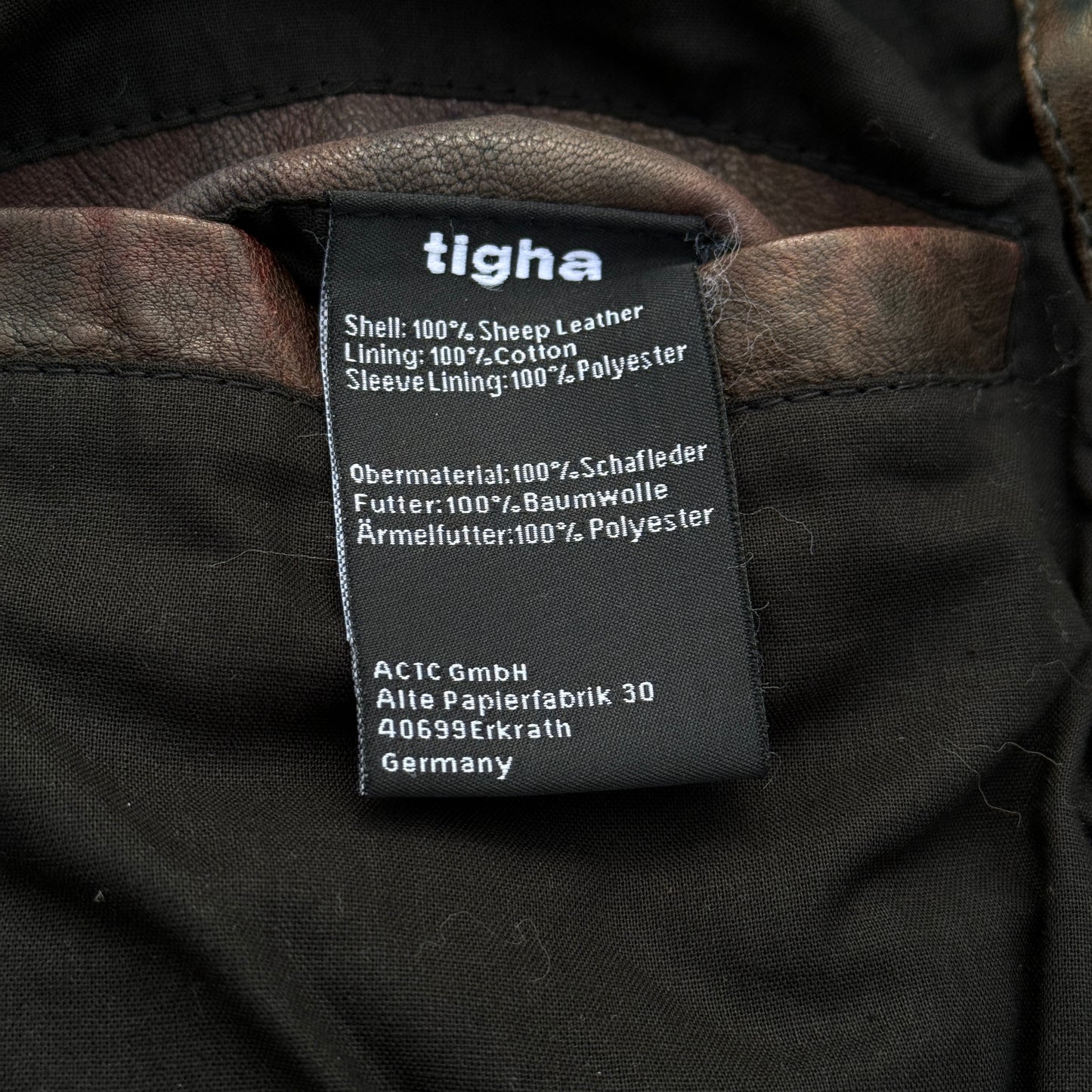 Tigha Faded Sheepskin Leather Jacket