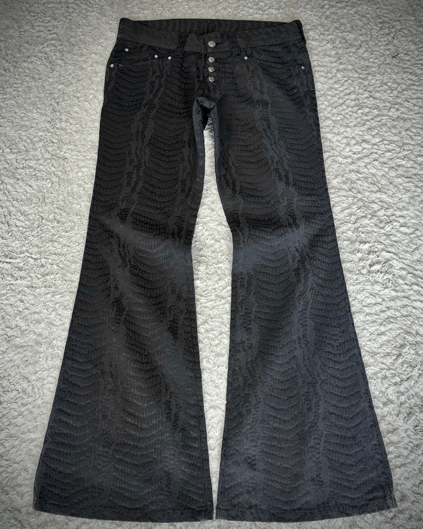 Tornado Mart Python Woven Flared Pants