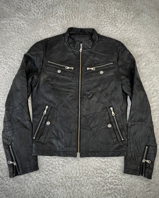 Army Of No! Scar Stitched Leather Patchwork Jacket