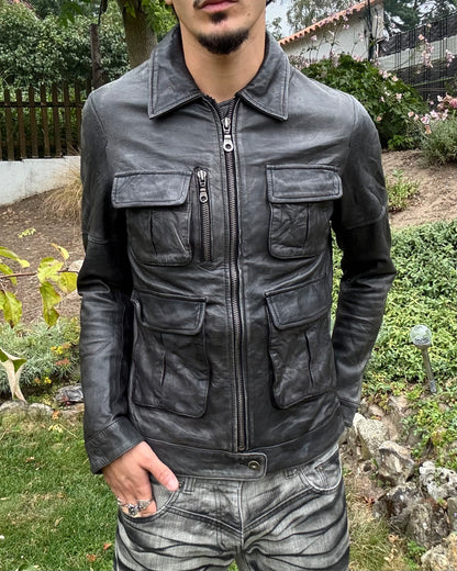 Acoustic Five Pocket Sheepskin Leather Jacket
