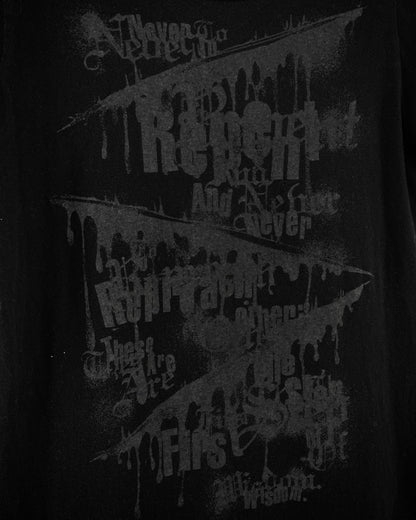 Algonquins Asymmetrical Raw Cut Slash T-Shirt